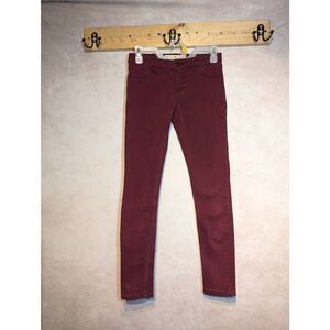 Hollister maroon low rise skinny jeggings  1 short